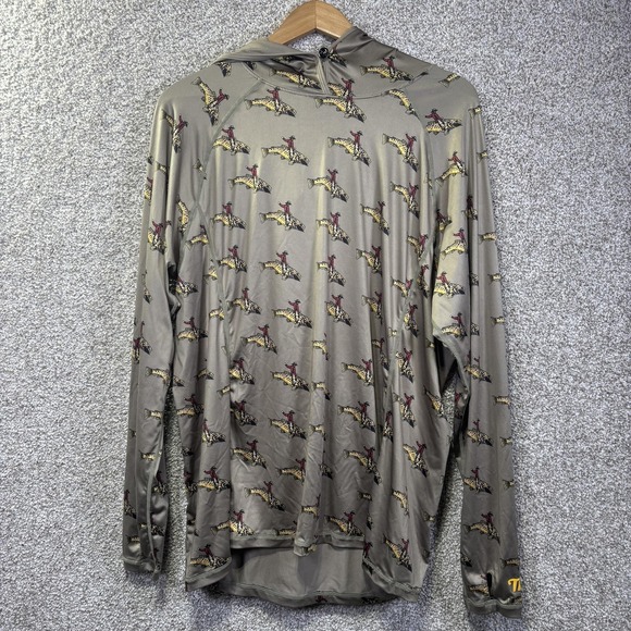 Trxstle Other - Trxstle Hoodie Mens Large Brown Cowboy Trout Graphic Sun Fishing Shirt